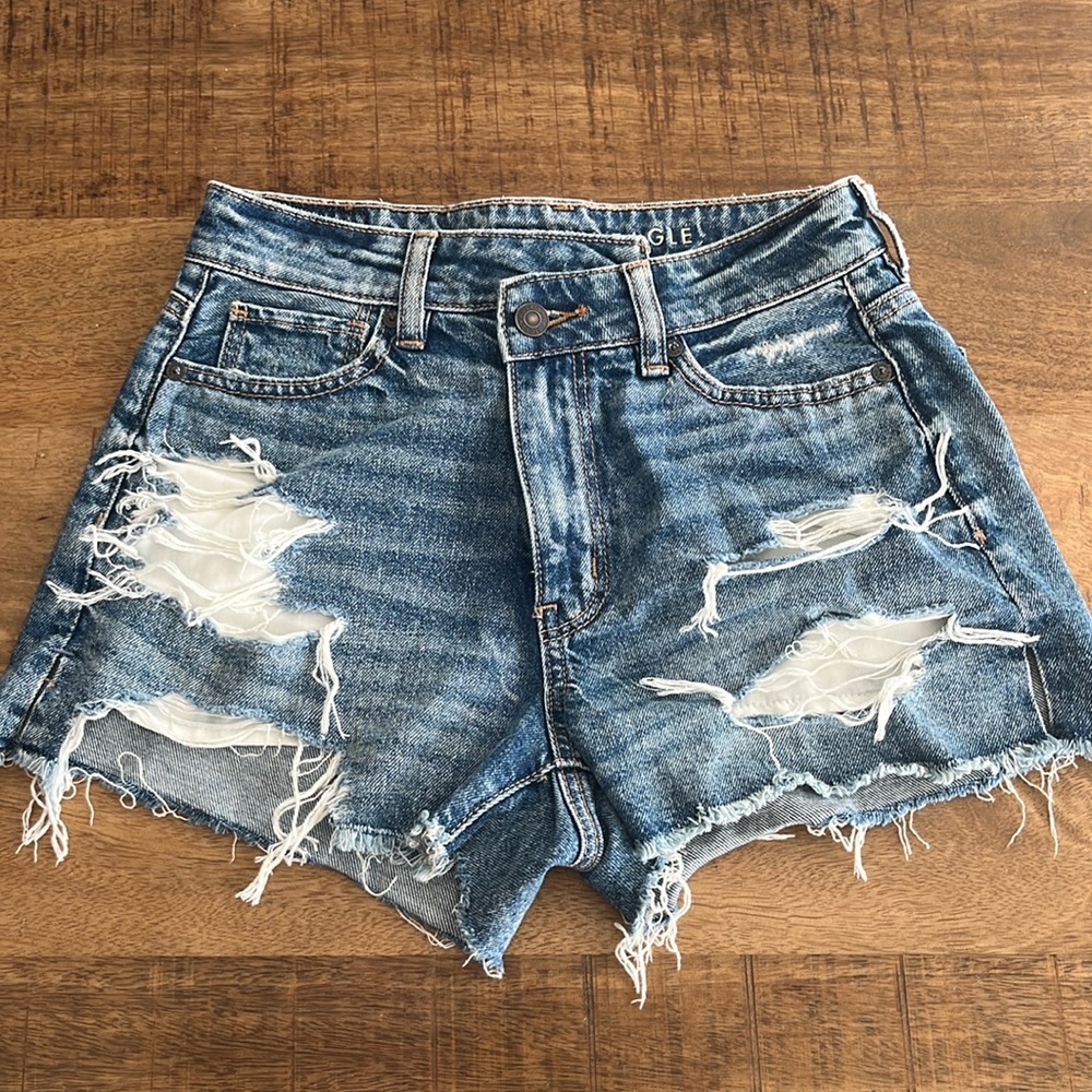 Ripped jeans shorts